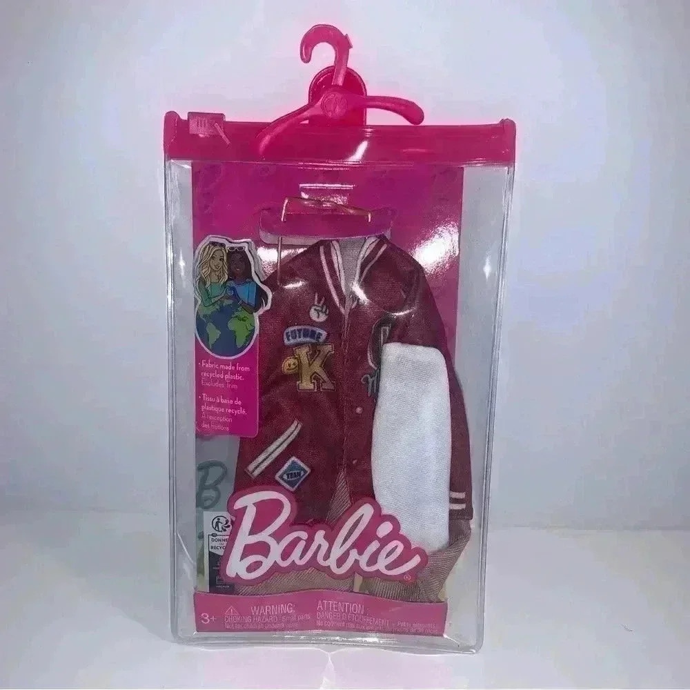 Barbie Clothes & Accessories for Ken Doll With Varsity Jacket, Shorts - Picture 2 of 12